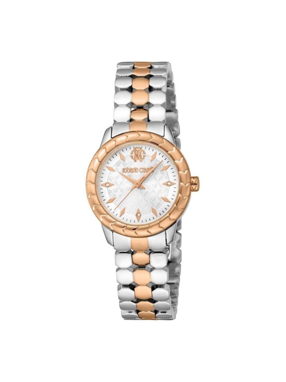 NWT Roberto Cavalli Mini Silver-tone Dial Ladies Watch